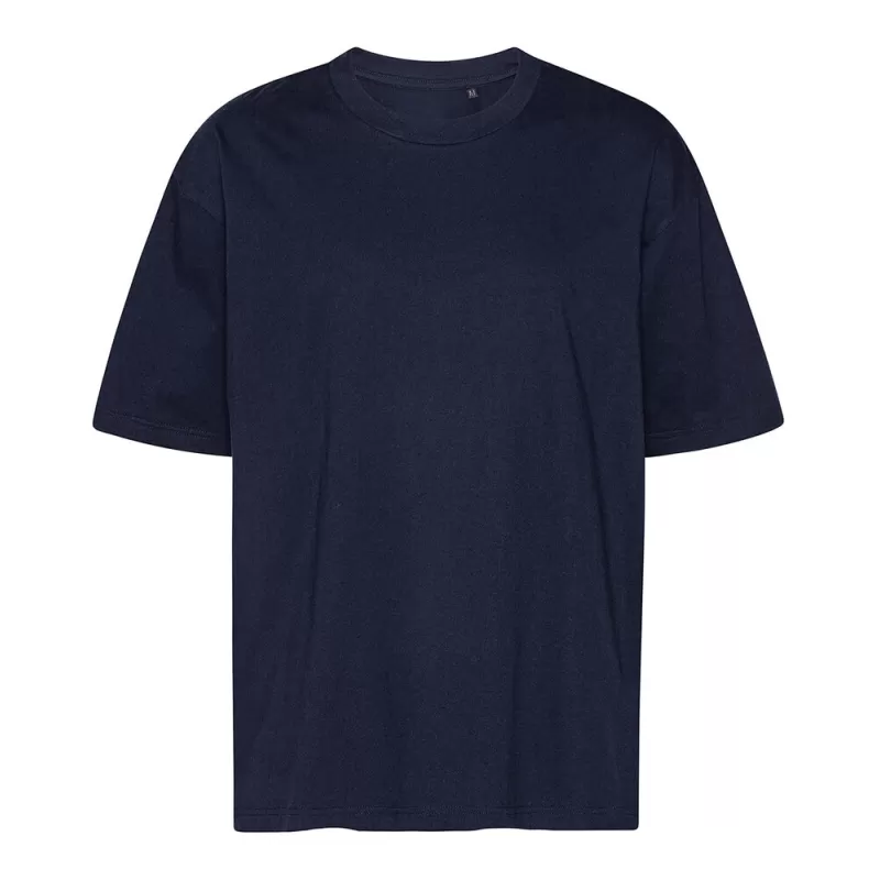 T-shirt oversize coton organique, coupe ample, col rond, manches droites, 220 g/m²