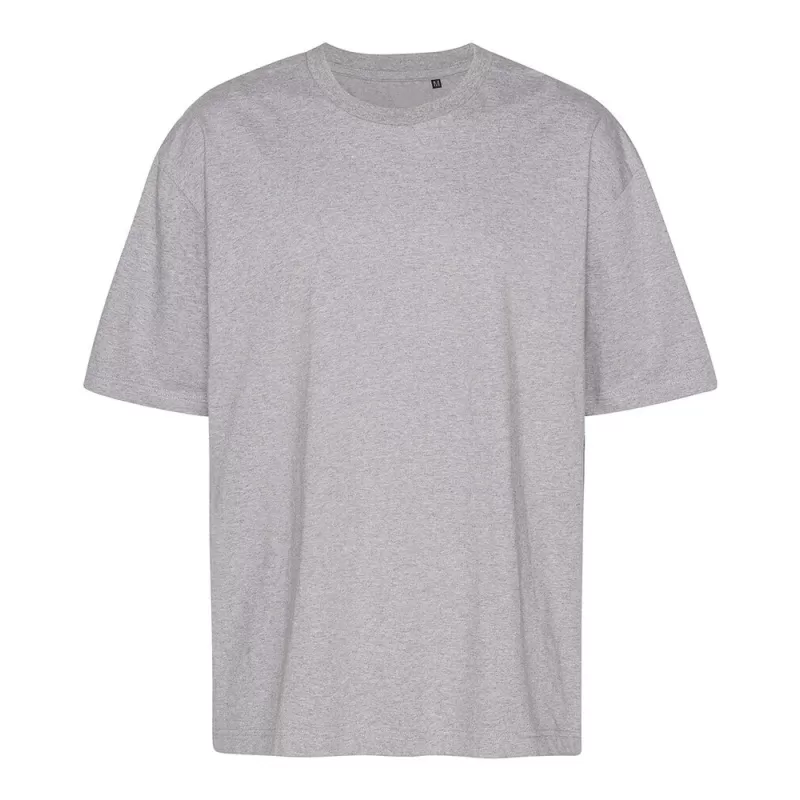 T-shirt oversize coton organique, coupe ample, col rond, manches droites, 220 g/m²