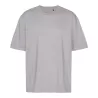 T-shirt oversize coton organique, coupe ample, col rond, manches droites, 220 g/m²