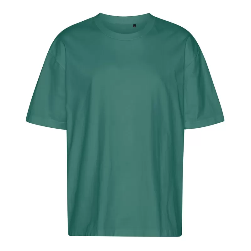 T-shirt oversize coton organique, coupe ample, col rond, manches droites, 220 g/m²