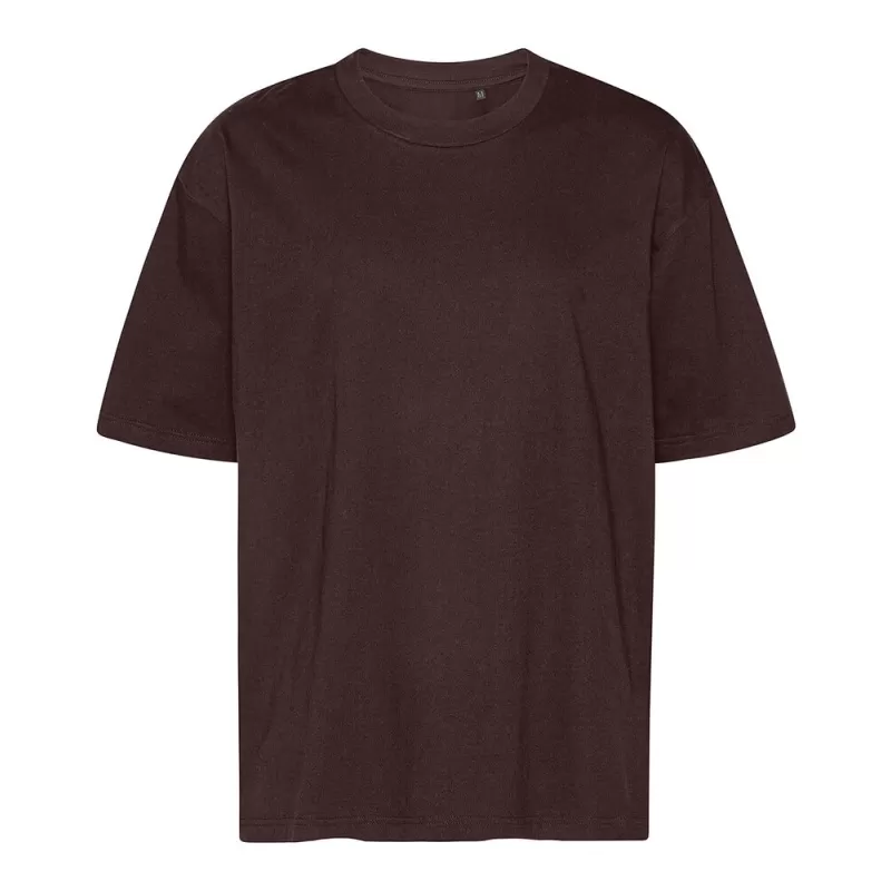 T-shirt oversize coton organique, coupe ample, col rond, manches droites, 220 g/m²
