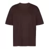 T-shirt oversize coton organique, coupe ample, col rond, manches droites, 220 g/m²