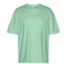 T-shirt oversize coton organique, coupe ample, col rond, manches droites, 220 g/m²