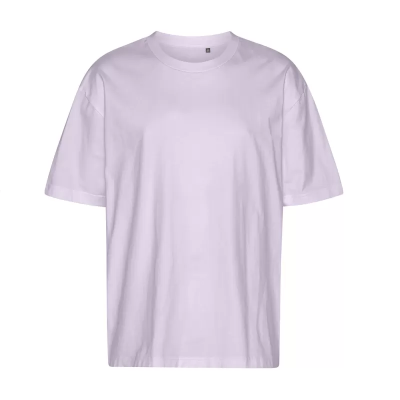 T-shirt oversize coton organique, coupe ample, col rond, manches droites, 220 g/m²