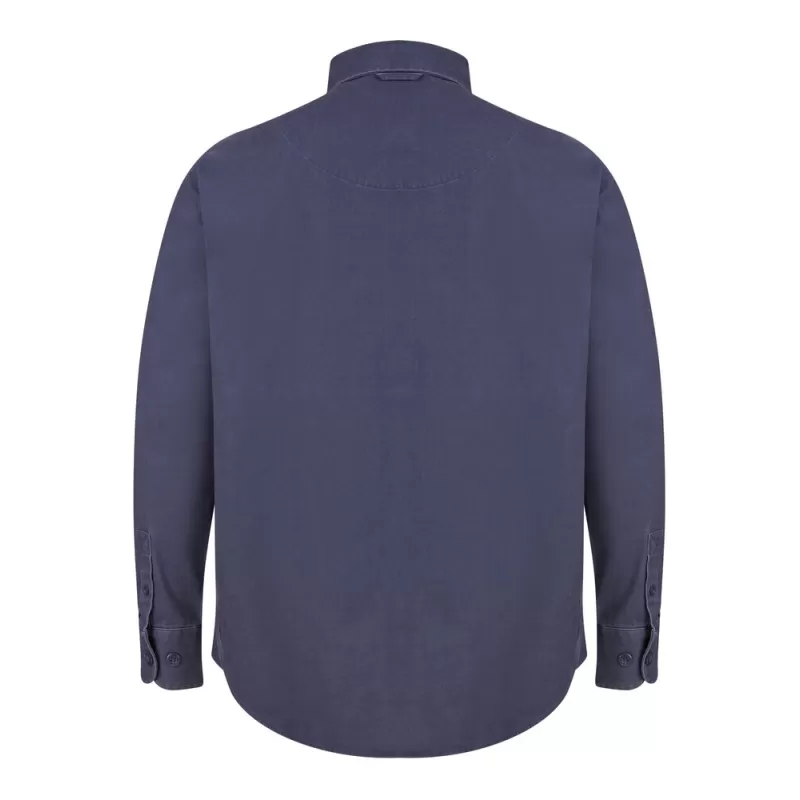 Chemise col boutonné manches longues épaisse, 265 g/m²