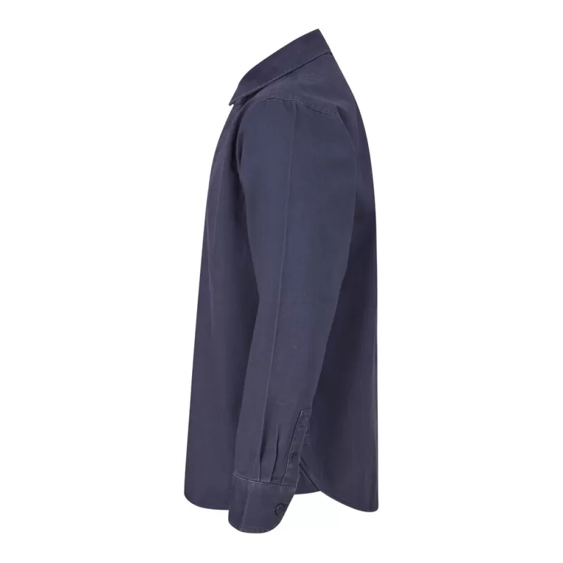 Chemise col boutonné manches longues épaisse, 265 g/m²