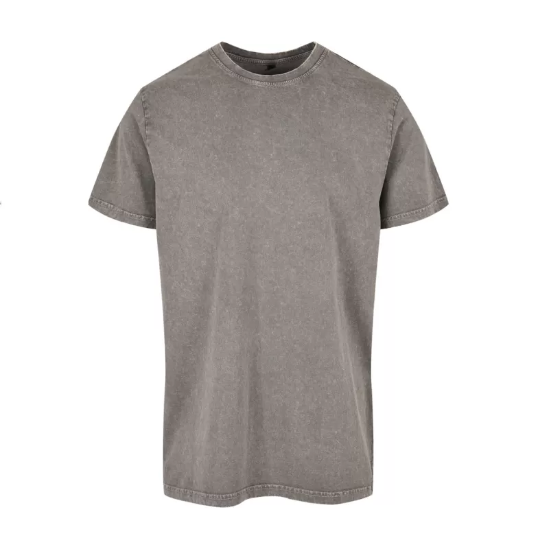 T-shirt décoloré, coupe classique, manches droites, en coton, 180 g/m²