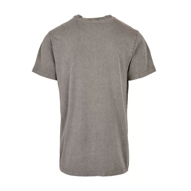 T-shirt décoloré, coupe classique, manches droites, en coton, 180 g/m²