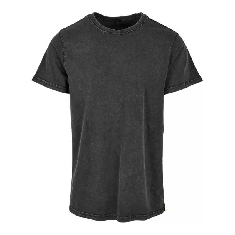 T-shirt décoloré, coupe classique, manches droites, en coton, 180 g/m²
