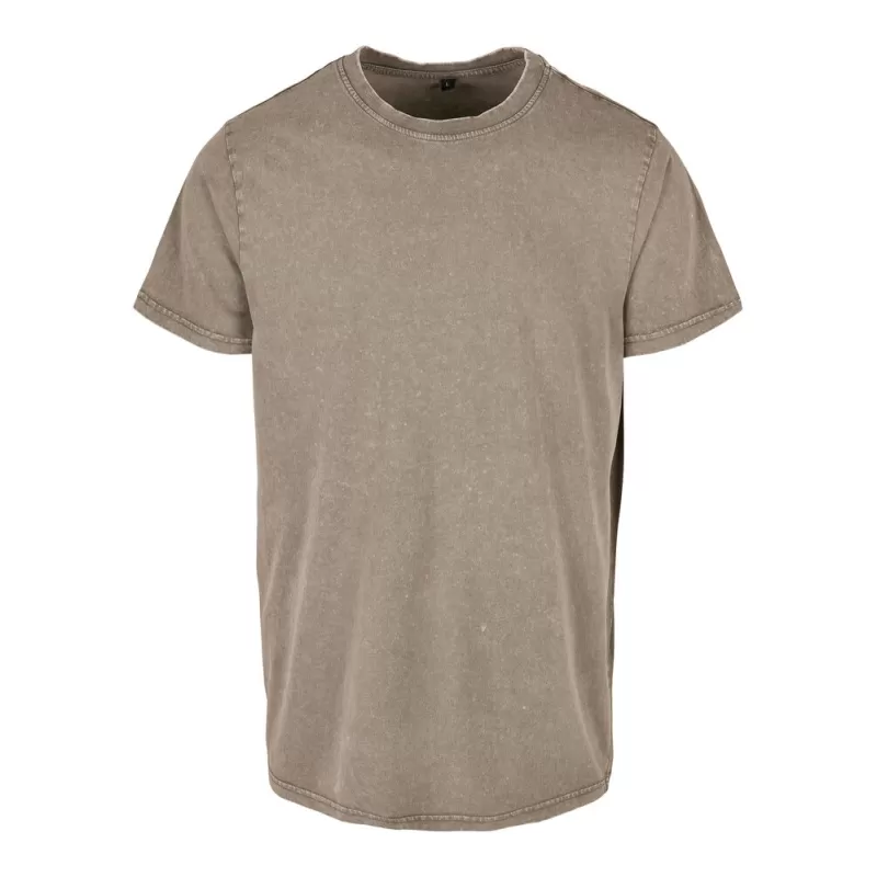 T-shirt décoloré, coupe classique, manches droites, en coton, 180 g/m²