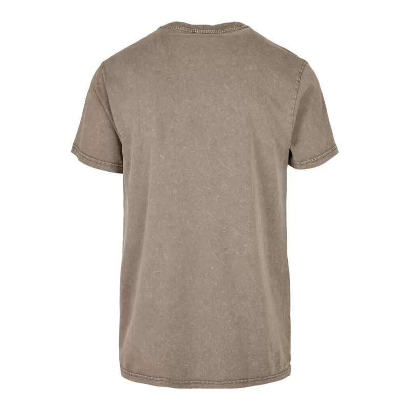 T-shirt décoloré, coupe classique, manches droites, en coton, 180 g/m²