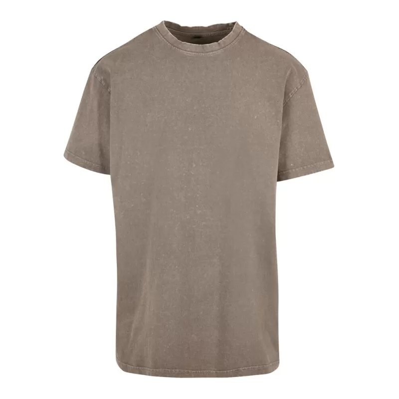 T-shirt homme décoloré, coupe ample, épaules tombantes, en coton, 240 g/m²
