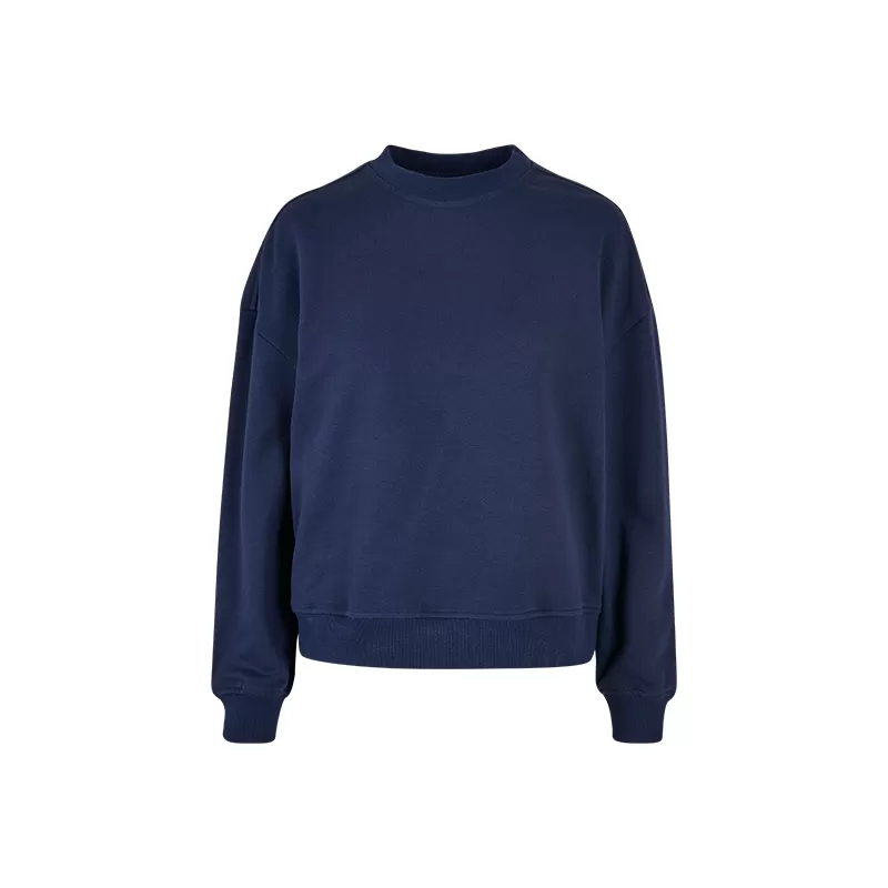 Sweat col rond femme oversize épaules tombantes NO LABEL, 300 g/m²