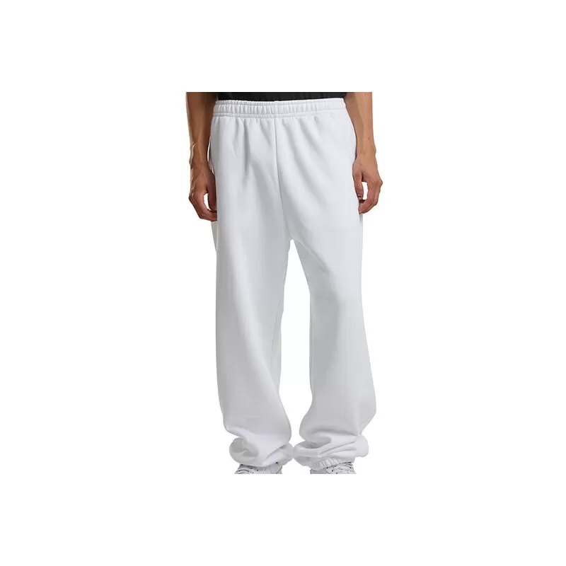 Pantalon jogging homme duveteux ample, poches fendues, cordon intérieur, 330 g/m²