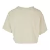 T-shirt court femme en coton oversize, manches courtes, col ras du cou, 140 g/m²