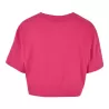 T-shirt court femme en coton oversize, manches courtes, col ras du cou, 140 g/m²