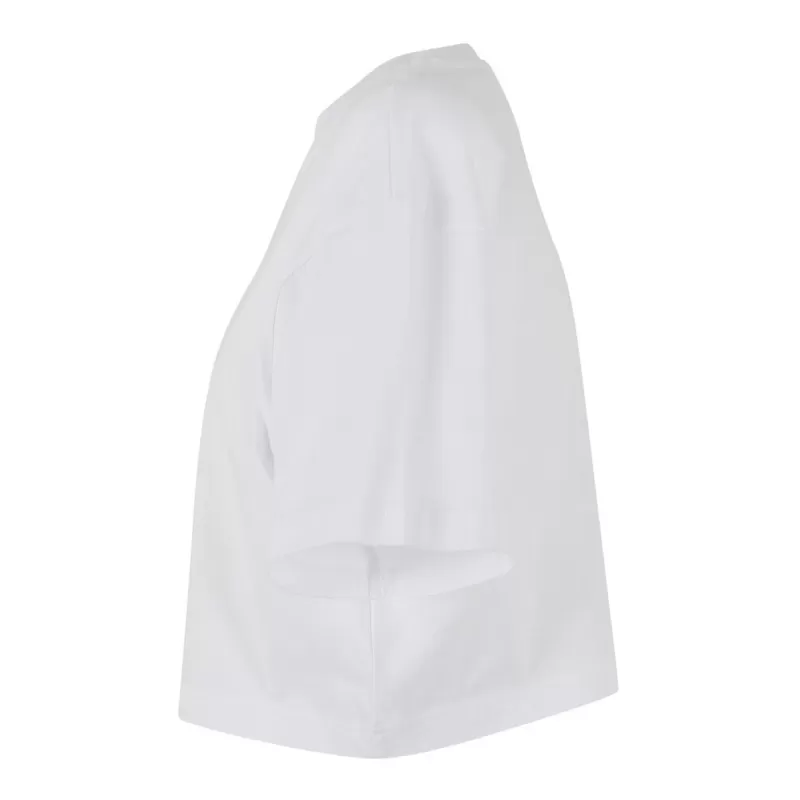 T-shirt court femme en coton oversize, manches courtes, col ras du cou, 140 g/m²