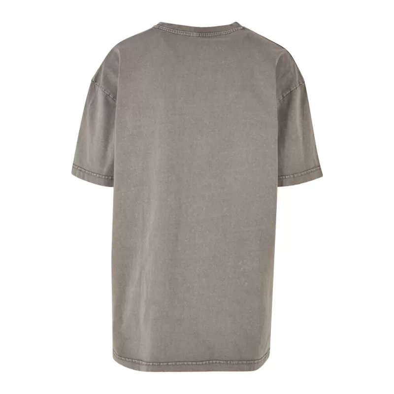 T-shirt femme décoloré, coupe ample, épaules tombantes, en coton, 220 g/m²