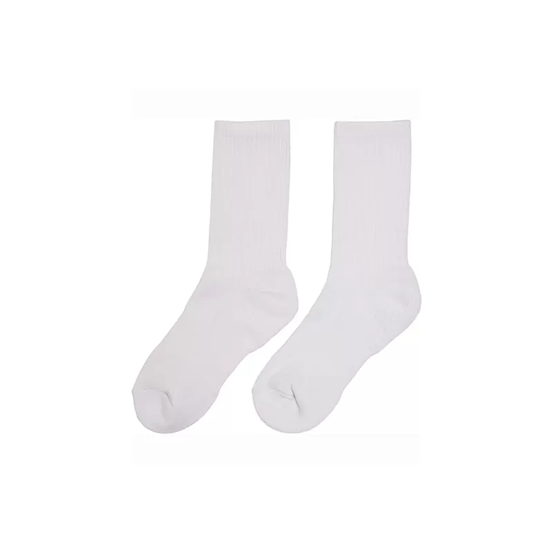 Chaussettes hautes en coton, bord côte élastiqué, sans étiquette