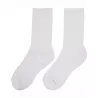 Chaussettes hautes en coton, bord côte élastiqué, sans étiquette