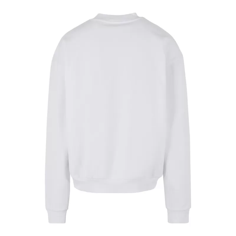 Sweat col rond lourd en coton épais, coupe urbaine, épaules tombantes, 440 g/m²
