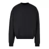 Sweat col rond lourd en coton épais, coupe urbaine, épaules tombantes, 440 g/m²