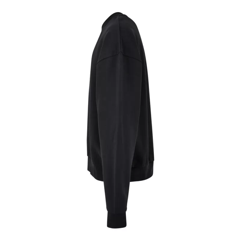 Sweat col rond lourd en coton épais, coupe urbaine, épaules tombantes, 440 g/m²