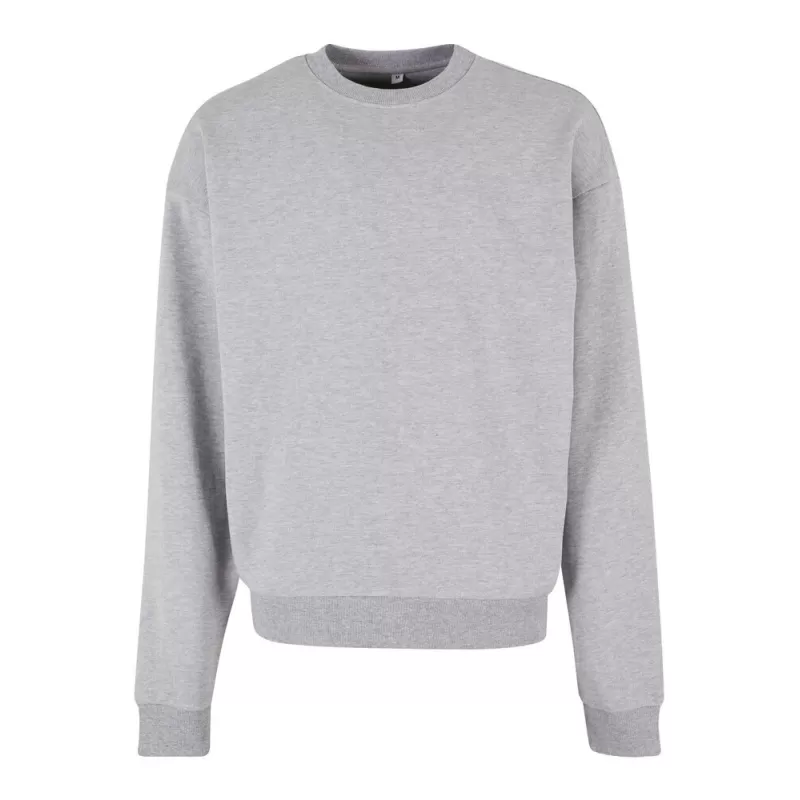 Sweat col rond lourd en coton épais, coupe urbaine, épaules tombantes, 440 g/m²