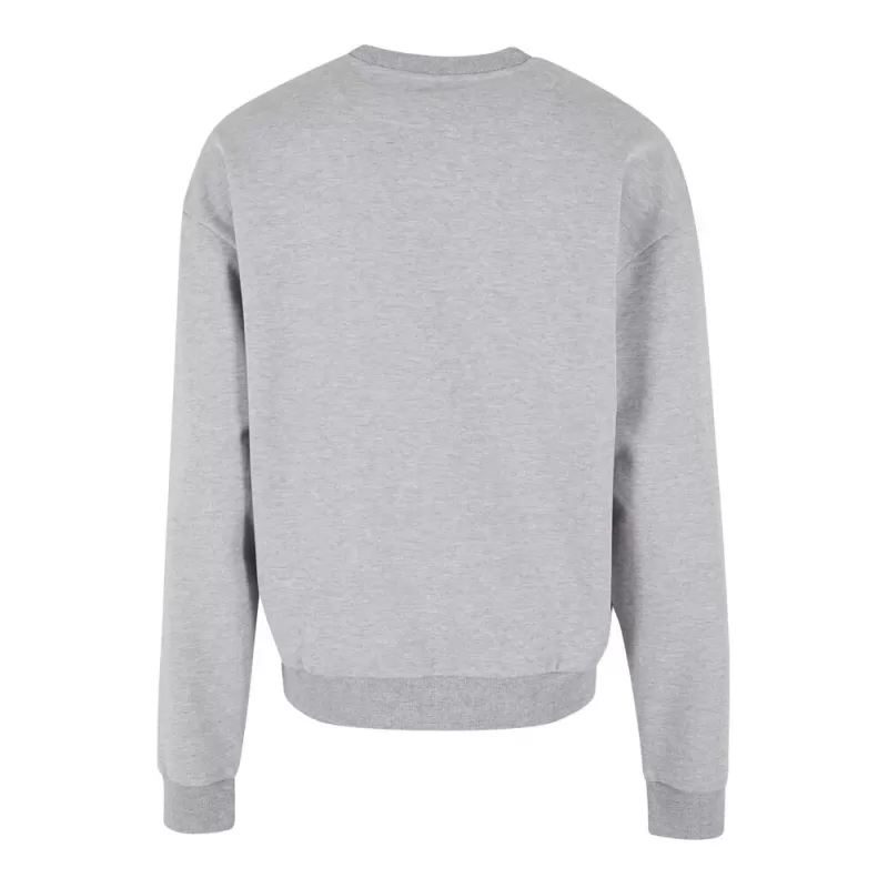 Sweat col rond lourd en coton épais, coupe urbaine, épaules tombantes, 440 g/m²