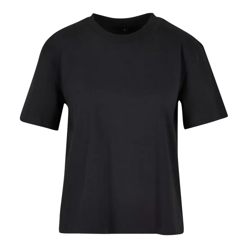 T-shirt oversize femme en coton, col ras-du-cou, manches courtes, 200 g/m²