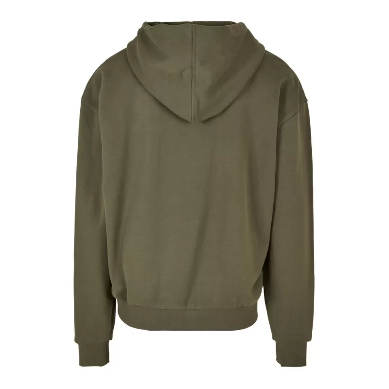 Sweat zippé à capuche très lourd en coton, capuche classique sans cordon, 460 g/m²