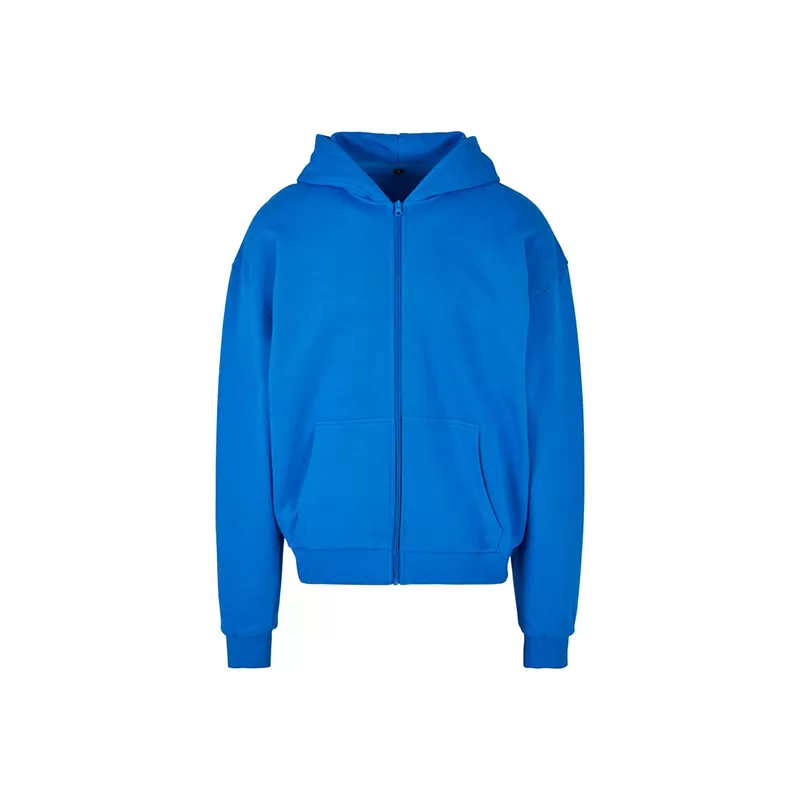 Sweat zippé à capuche très lourd en coton, capuche classique sans cordon, 460 g/m²