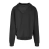 Sweat oversize en coton à capuche décoloré à l'acide, capuche sans cordon de serrage, 300 g/m²