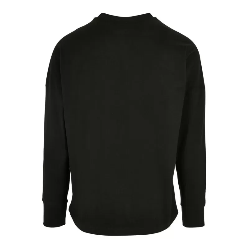 Tee-shirt manches longues oversize col rond, épaules tombantes, 220 g/m²