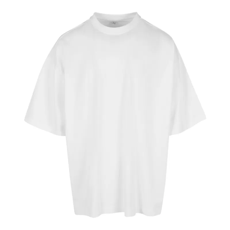 Tee-shirt extra large col rond, manches droites, coupe confortable en coton, 240 g/m²