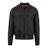 Veste bomber en polyester avec doublure orange, poches zippées, 160 g/m²