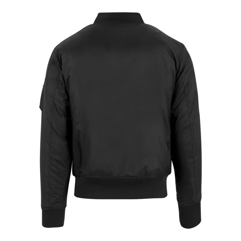 Veste bomber en polyester avec doublure orange, poches zippées, 160 g/m²