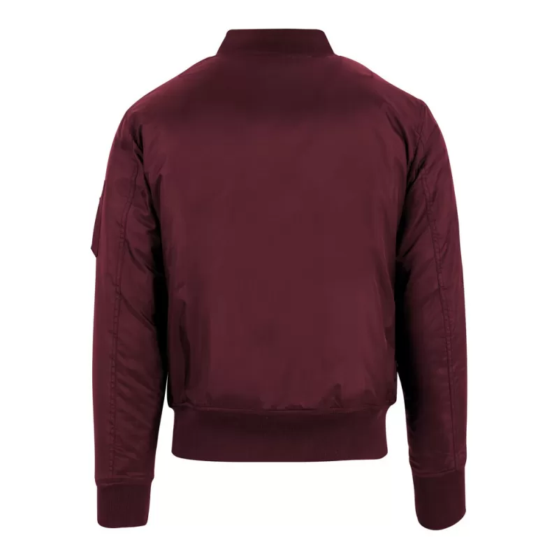 Veste bomber en polyester avec doublure orange, poches zippées, 160 g/m²