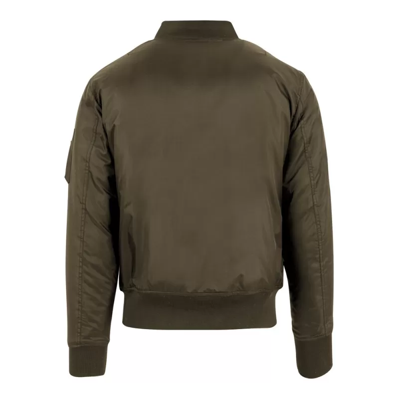 Veste bomber en polyester avec doublure orange, poches zippées, 160 g/m²