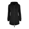 Long sweat zippé à capuche pour femme avec poches, 300 g/m²