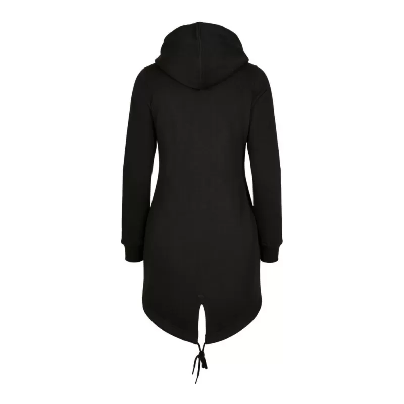 Long sweat zippé à capuche pour femme avec poches, 300 g/m²