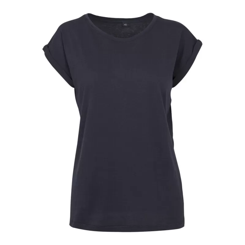 Tee-shirt femme coton léger coupe longue, manches courtes, 140 g/m²