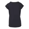 Tee-shirt femme coton léger coupe longue, manches courtes, 140 g/m²