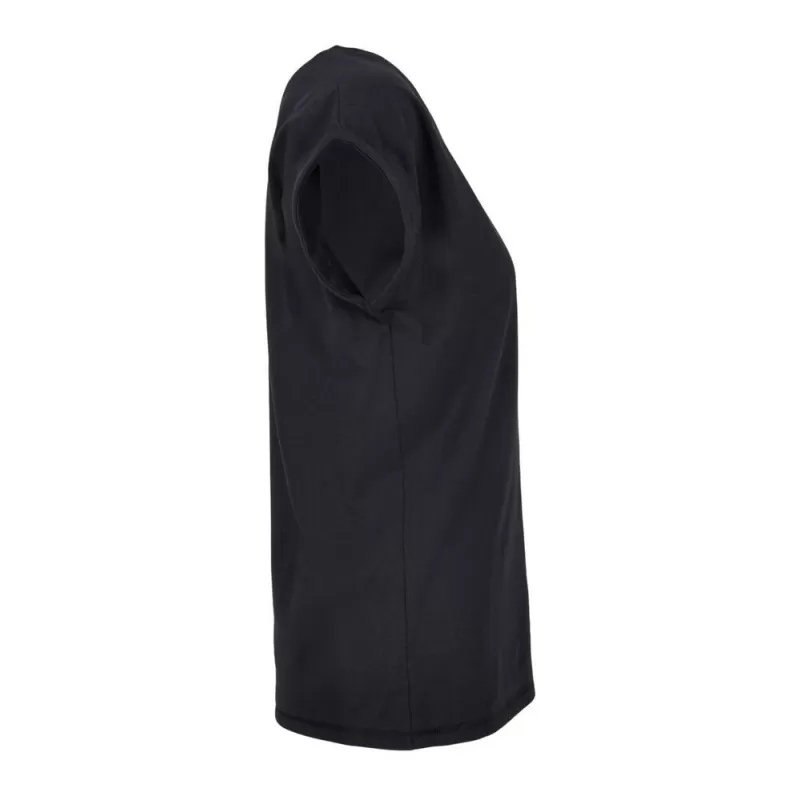 Tee-shirt femme coton léger coupe longue, manches courtes, 140 g/m²