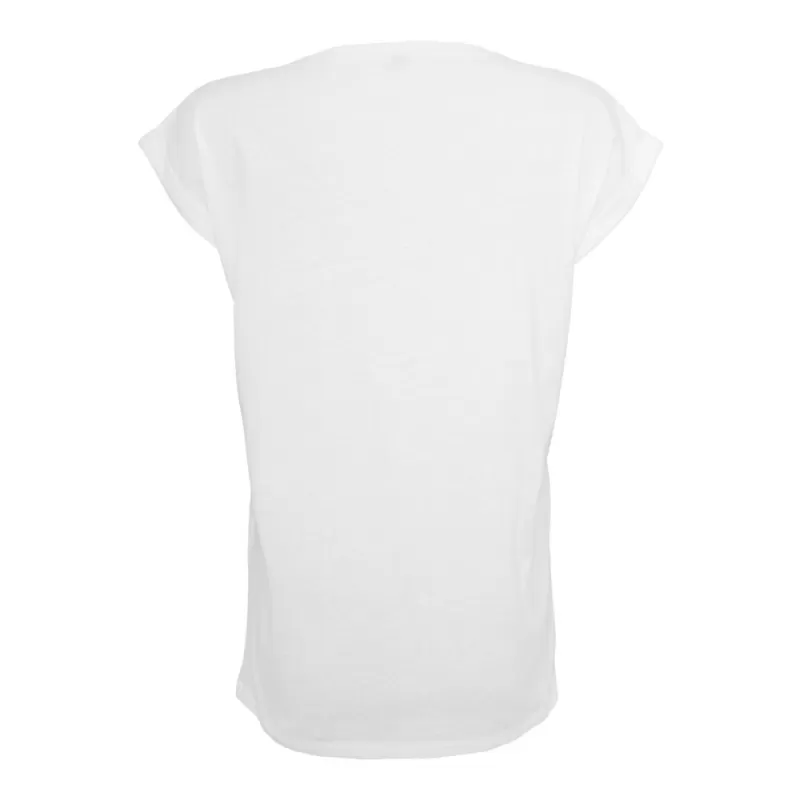 Tee-shirt femme coton léger coupe longue, manches courtes, 140 g/m²