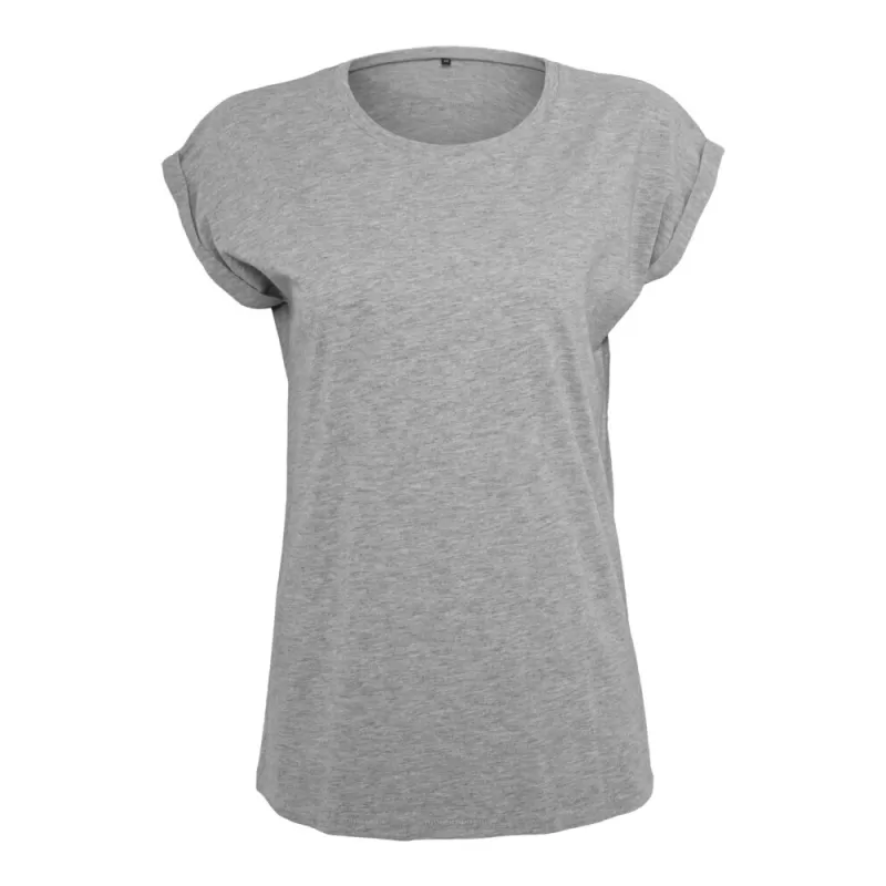 Tee-shirt femme coton léger coupe longue, manches courtes, 140 g/m²