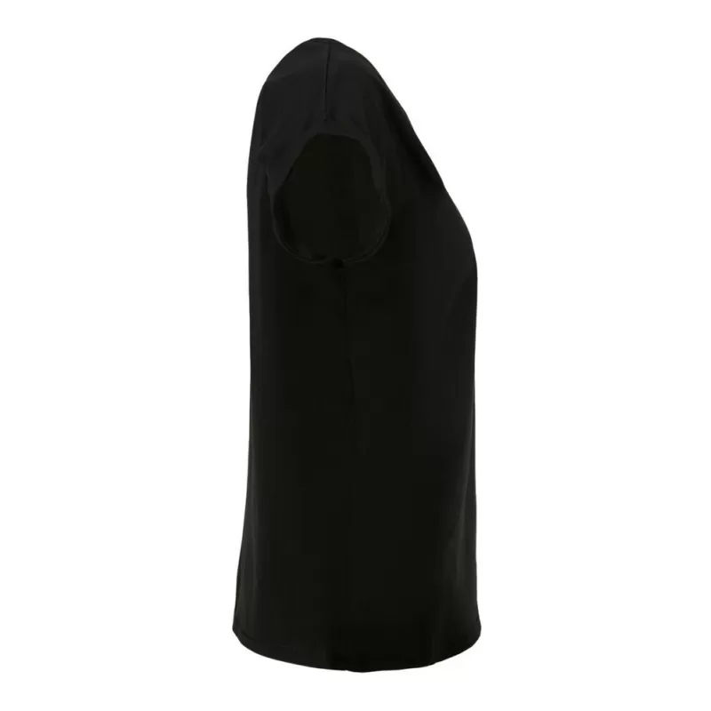 Tee-shirt femme coton léger coupe longue, manches courtes, 140 g/m²