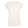 Tee-shirt femme coton léger coupe longue, manches courtes, 140 g/m²