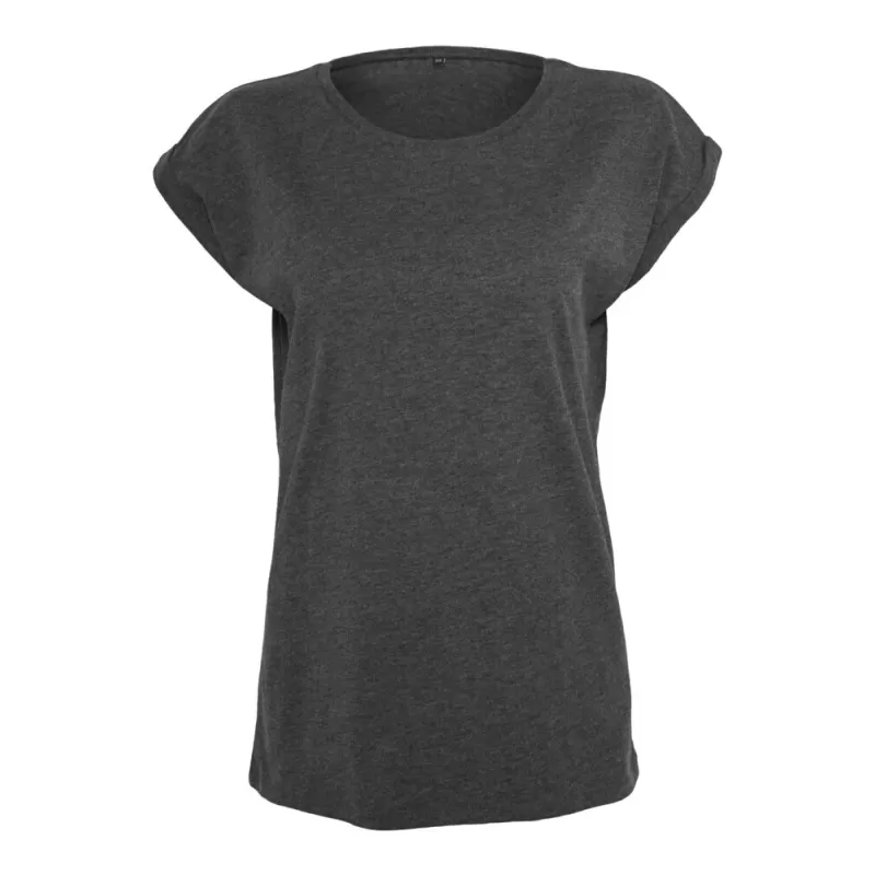 Tee-shirt femme coton léger coupe longue, manches courtes, 140 g/m²