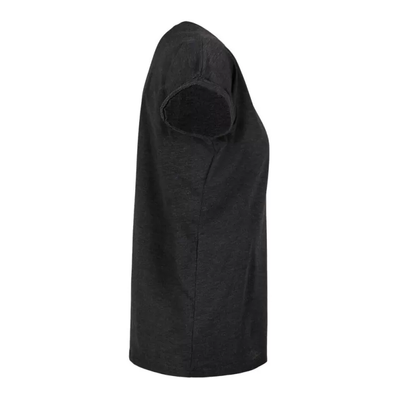 Tee-shirt femme coton léger coupe longue, manches courtes, 140 g/m²